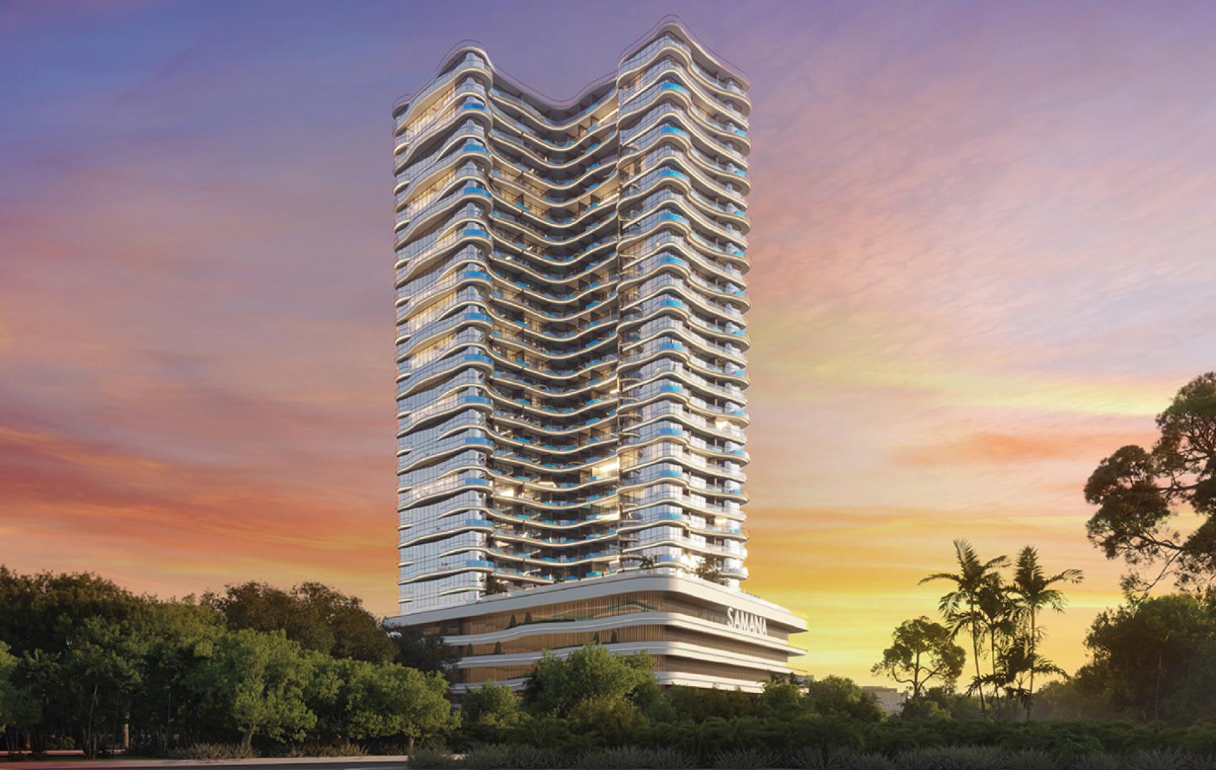 Studio + Pool in SAMANA Barari Views - SAMANA Barari Views, Dubai Land off-plan property with studio layout, 420 sq ft, completion Q2 2027