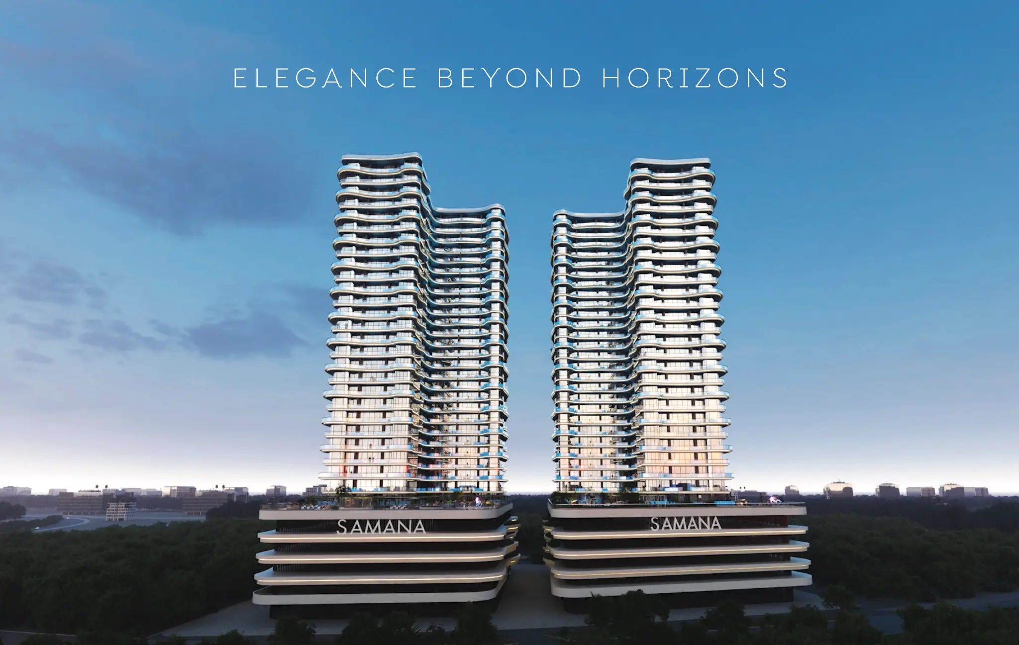 Studio Apartment in SAMANA Barari Views in SAMANA Barari Views, Dubai Land - building facade showing studio with studio layout, 364 sq ft