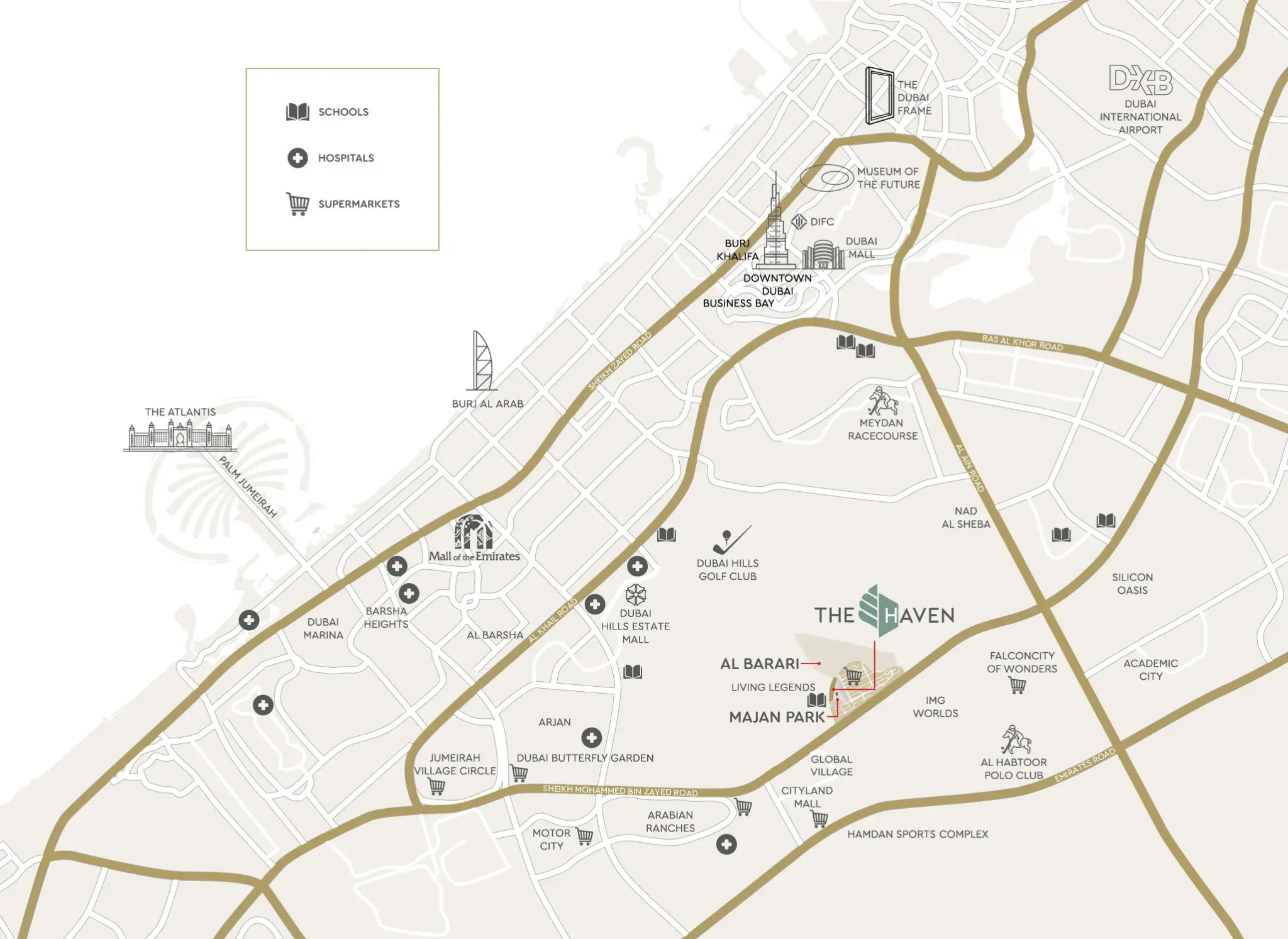 2 Bedroom Corner Unit in The Haven in The Haven, Majan, Dubai Land - view 20 showing 2 bedroom apartment with 2 bedrooms, 999 sq ft